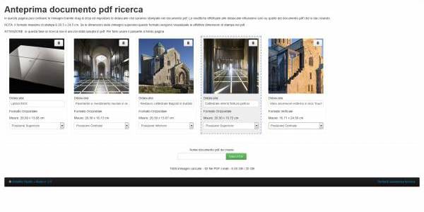 Webapp per ricerca materiale fotografico e creazione file pdf DMMgallery