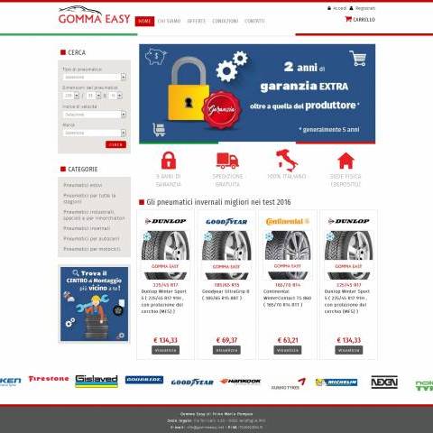 Realizzazione e-commerce per pneumatici auto e moto online