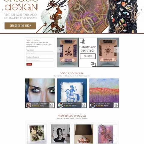 Realizzazione marketplace di arte, design e artigianato